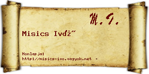 Misics Ivó névjegykártya